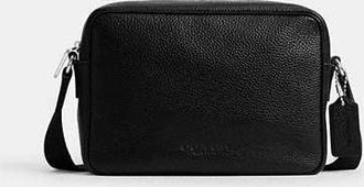 Coach Mens Colton Crossbody Bag 25 in Black | Leather