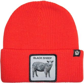 Goorin Brothers Animal Farm Beanie Hoed Rood Logo - Dames - Hoeden - Rood - ONE Size - Wol - Accessoires
