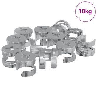 vidaXL Tuercas De Bloqueo De Perno 8372 Pcs Plateado Metal Vidaxl