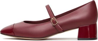 Cesare Gaspari Elegant Mary Jane Heels Briar - Red - Dames - Pumps - Rood - 39 EU - Leer - Schoenen