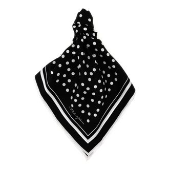 Dolce & Gabbana Polka-dot Twill Scarf (90x90) - female - Dolce & Gabbana - Silk Scarves - Multicolor - ONE SIZE - Accessories