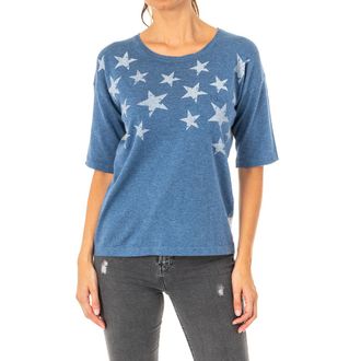 La Martina Damestrui met 3/4 mouwen en ronde hals LWS011