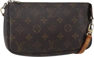 Louis Vuitton Pre-owned Clutches, female, Brown, Size: ONE SIZE Pre-owned Vintage Canvas Clutch