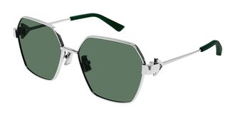 Bottega Veneta BV1224S Asian Fit 003 Womens Sunglasses Silver Size 57