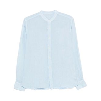 120% Lino 120% Lino, Casual Shirts, male, Blue, Size: S Casual Shirts