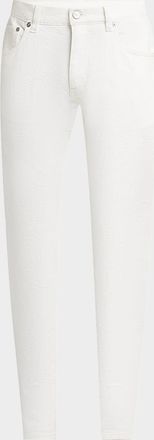 Etro Men & apos;s Tonal Jacquard Denim Straight-Leg Jeans