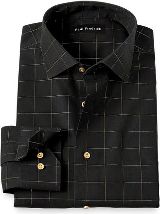 Paul Fredrick Slim Fit Comfort Stretch Non-iron Check Dress Shirt