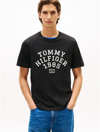 Tommy Hilfiger Mens Weathered Arch Logo T-Shirt - Black - XXL
