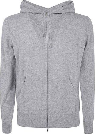 FILIPPO DE LAURENTIIS Full-Zip Hooded Cardigan In Wool