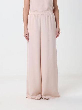 Max Mara Pantaloni palazzo Volont&agrave; in seta con vita alta elasticizzata