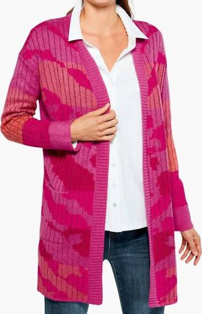 Nic+Zoe Samantha Sun Chaser Cardigan In Multi Pink