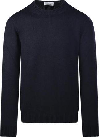 Roberto Collina Truien & Vesten, Heren, Blauw, XL, Trui met ronde hals