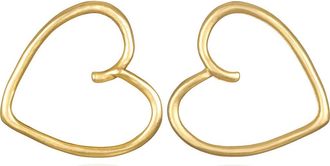Sequin Sculpted Heart Stud Earrings in Gold at Nordstrom