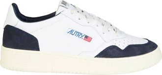 Autry White Medalist Low Navy Overlay Sneakers