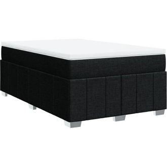 vidaXL Vidaxl - Cama Box Spring Con Colch&oacute;n Tela Negro 120x200 Cm