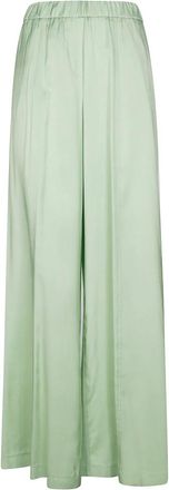Nude Casual Katoenen Broek - Dames - Wijde Broeken - Groen - XS - Katoen - Broeken