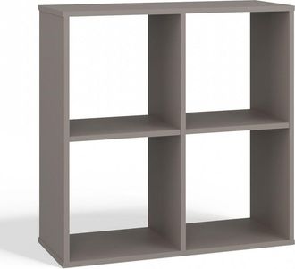 OEM Estanter&iacute;a Funcional Para Libros Y Documentos, Color Gris Arcilla, 2x2 Estantes Para Sala De Estar, Oficina O Habitaci&oacute;n Infantil