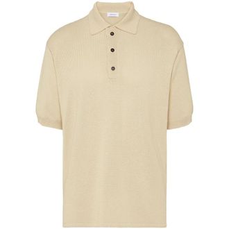 Ferragamo Logo-Plaque Knitted Polo Shirt