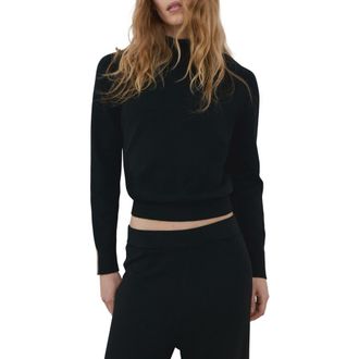 Mango Mock Neck Sweater in Black at Nordstrom, Size X-Small