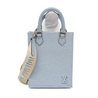 Louis Vuitton Petit Sac Plat Epi Leather Blue Leather Handbag (Pre-Owned)