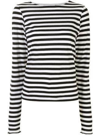 agnès b. Knox Ultra long-sleeve T-shirt - women - Cotton - 3 - White