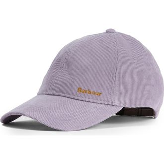 Barbour Oakley Corduroy Baseball Cap in Heather Mist at Nordstrom