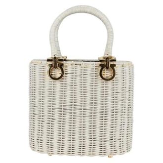 Ferragamo Tweedehands leren handtassen - Dames - Pre-owned - Wit - Maat: ONE Size Leer