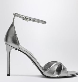 Prada Silver Heeled Sandals