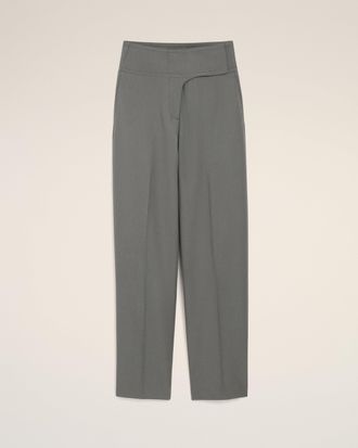 Ami Grey New Wool Wrapped Belted Trousers Grey - XXS - for Women