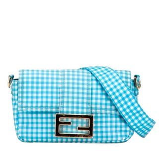 Fendi Pre-owned Vintage Nylon Satchel - Dames - Vintage Schoudertas - Blauw - ONE Size - Nylon - Vintage