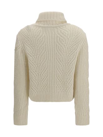 Moncler Alpaca-Blend Cable-Knit Sweater - Beige