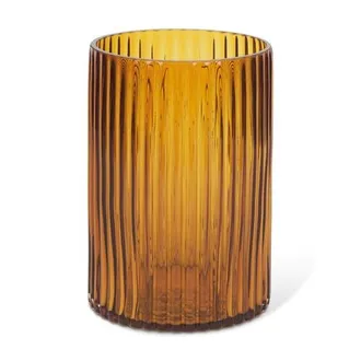 Mercana Dawn Ribbed Glass Vase in Yellow at Nordstrom, Size Large