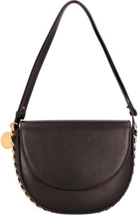 Stella McCartney Stella McCartney, Shoulder Bags, female, Black, Size: ONE SIZE Frayme Medium Flap Shoulder Bag