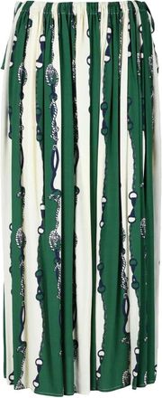 Ballantyne Long Skirt - Cream/Green