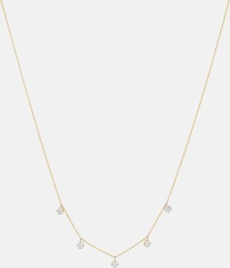 Stone and Strand Disco 10kt gold necklace with diamonds