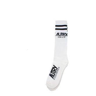 Autry Socken und Str&uuml;mpfe f&uuml;r Damen Baumwolle Wei&szlig;/Schwarz