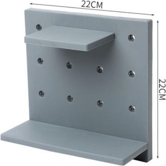 OEM [nunca Usado]estantes De Pared Perforados, Organizador De Pared De Pl&aacute;stico, Para El Hogar, La Cocina, El Ba&ntilde;o Y La Oficina (gris)