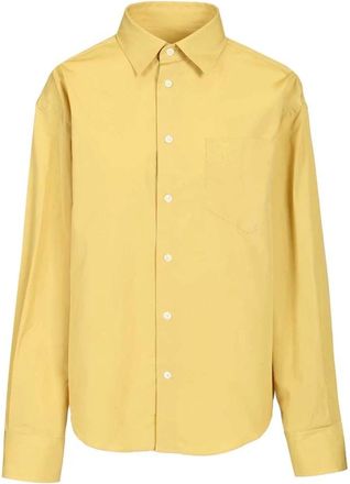 Ami De Coeur Embossed Boxy Shirt - male - Ami Paris - Casual Shirts - Yellow - XS - Shirts