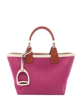 Herm&egrave;s 2022 Toile and Swift Steeple 25 tote bag - unisex - Canvas - One Size - Pink