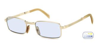 David Beckham DB 99/ORIGAMI IDA/QZ Mens Sunglasses Gold Size 53