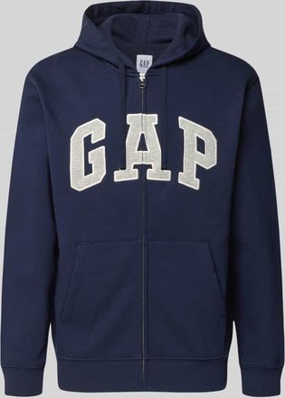 GAP Sweatjacke mit Logo und K&auml;nguru-Tasche in Marine, Gr&ouml;&szlig;e XXL