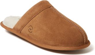 Dearfoams Mens Kirk Genuine Suede Scuff House Slipper
