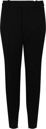 Ferragamo Mens Zip-Detail Tailored Trousers In Black