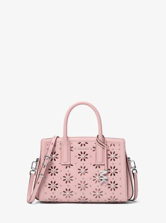 Michael Kors Laila Small Embellished Laser Cut Leather Satchel