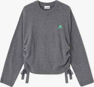 Ganni Grey Wool Mix Jumper - Size XXS/XS