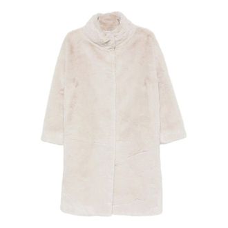 Herno Cappotto in Finta Pelliccia Effetto Castoro - - Coats - Donna - Beige - L