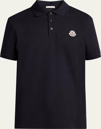 Moncler Mens Logo Cotton Polo Shirt