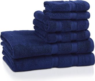 Superior Modern Smart Dry Absorbent Zero-Twist 6-Piece Towel Set