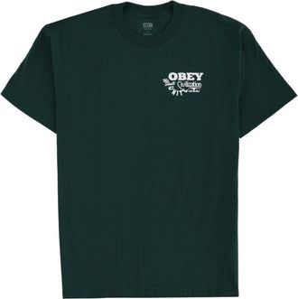 Obey Green Logo Crew Neck T-Shirt