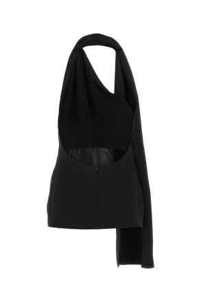 Loewe Womens Black Satin Mini Dress Exterior: Acetate Polyester Abiti